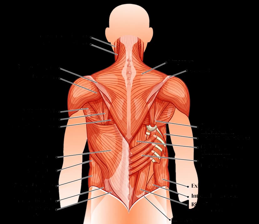 Back muscles anatomy diagram