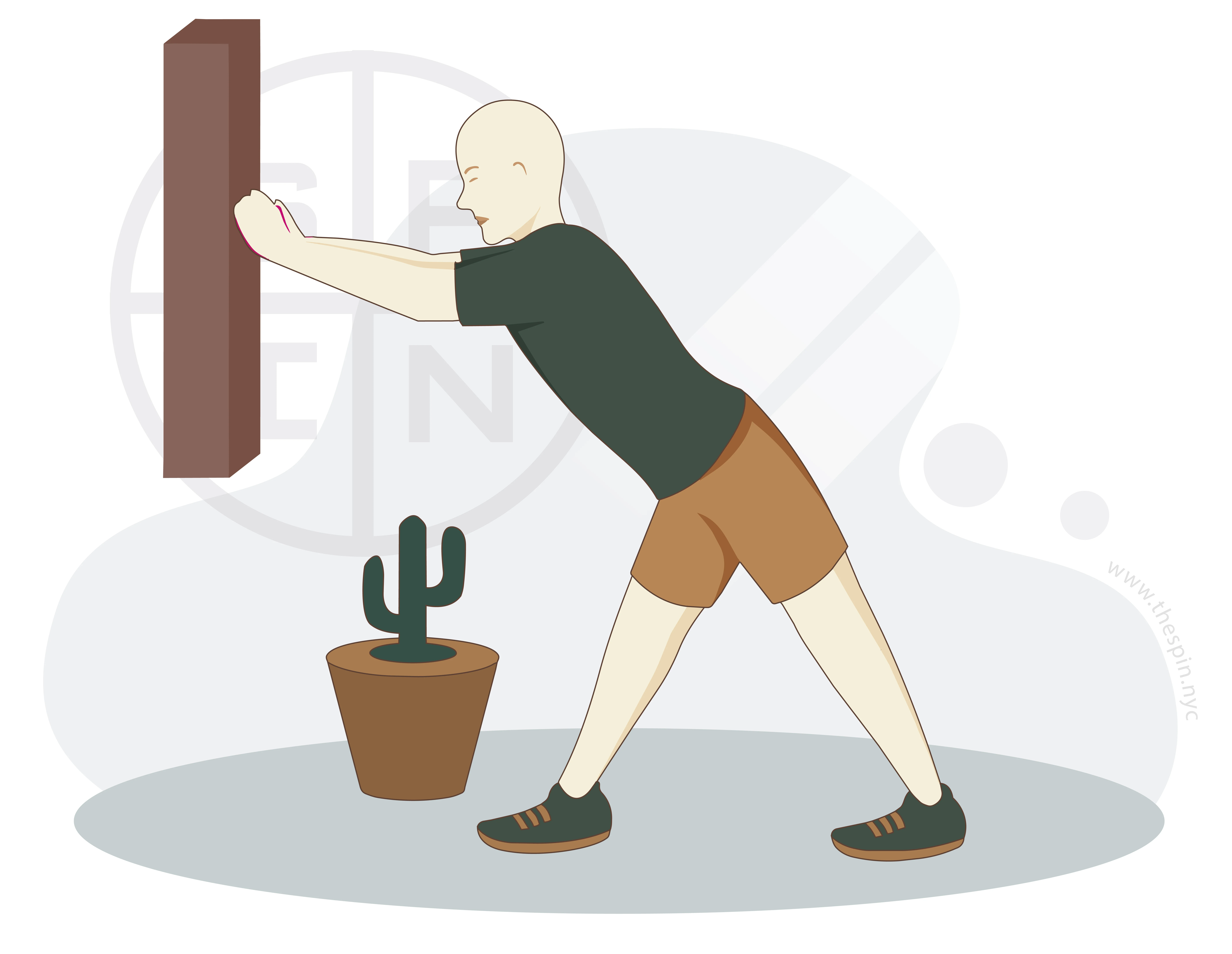 Standing Forward Bend at Wall Pose