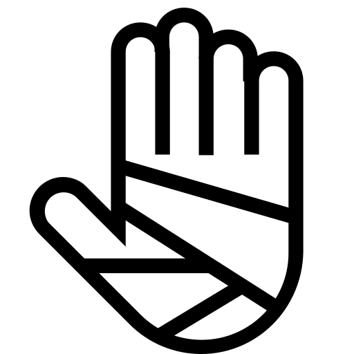 A wrist brace or cast