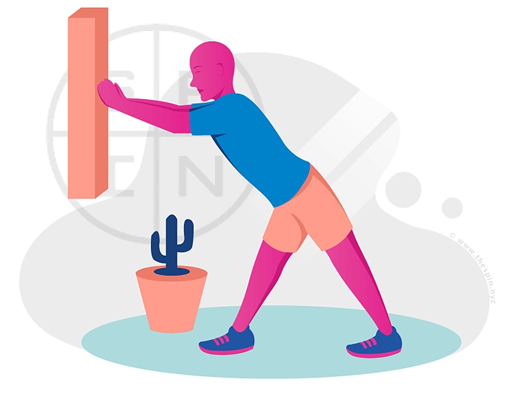 Yoga Standing Forward Bend at Wall Pose Exercise